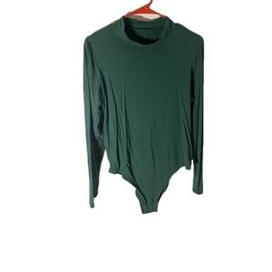 A New Day Forest Green Mockneck bodysuit